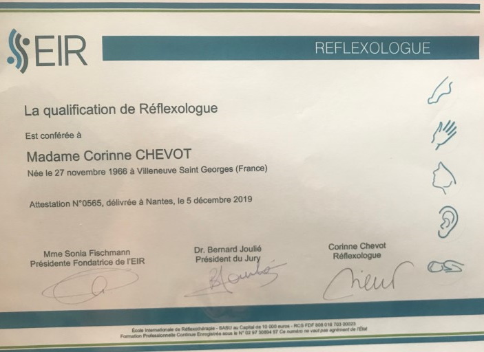 Certification en Réflexologie Combinée, EIR Nantes